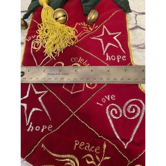 Christmas Stocking, Needle Point Christmas Stocking 16” By 8” - Picture 7 of 7